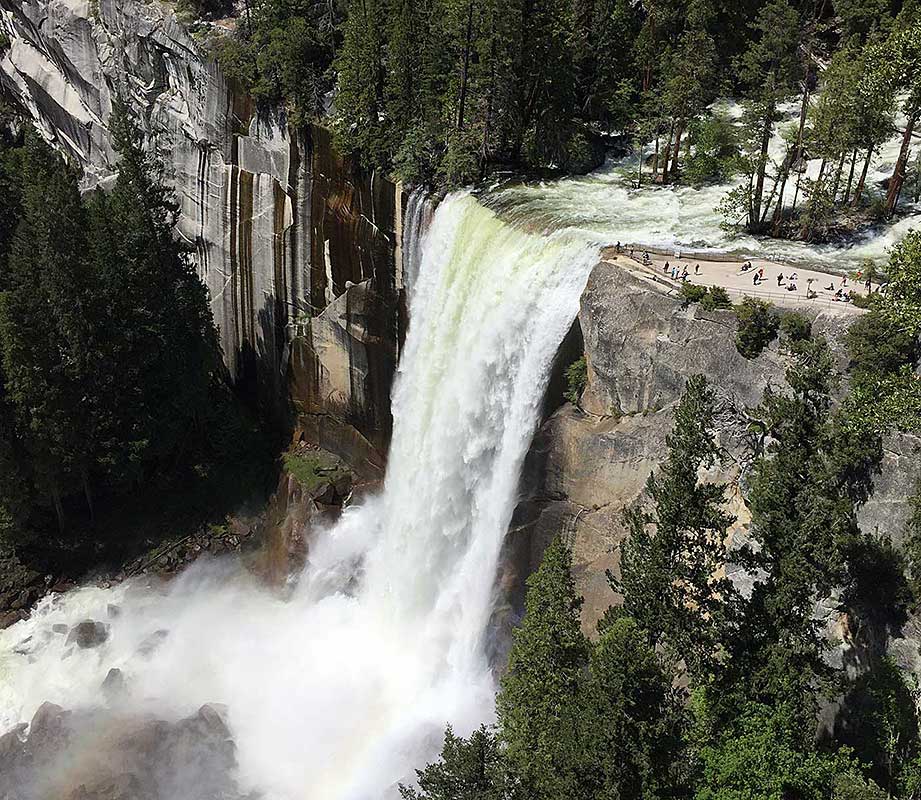 View of Vernal Falls from Clark Point