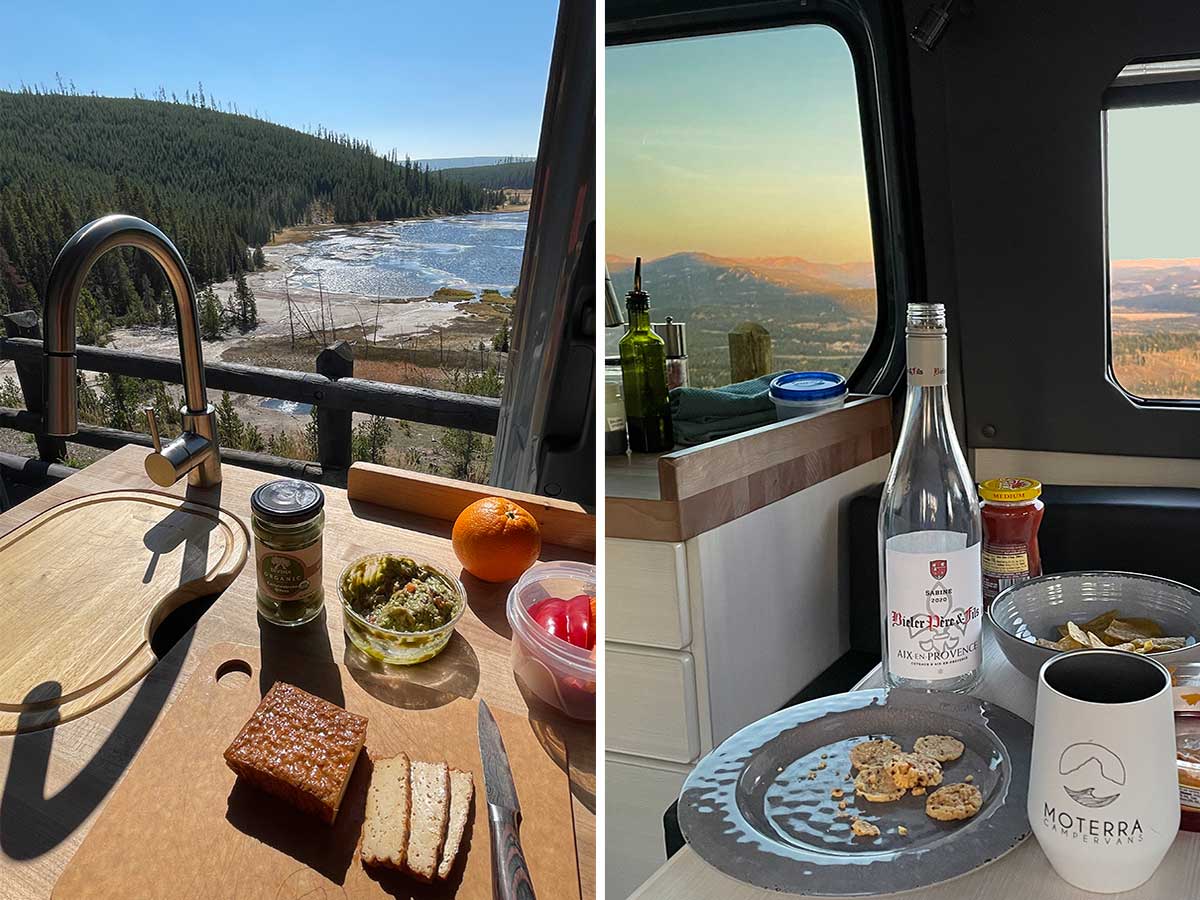 Meals with views in the camper van