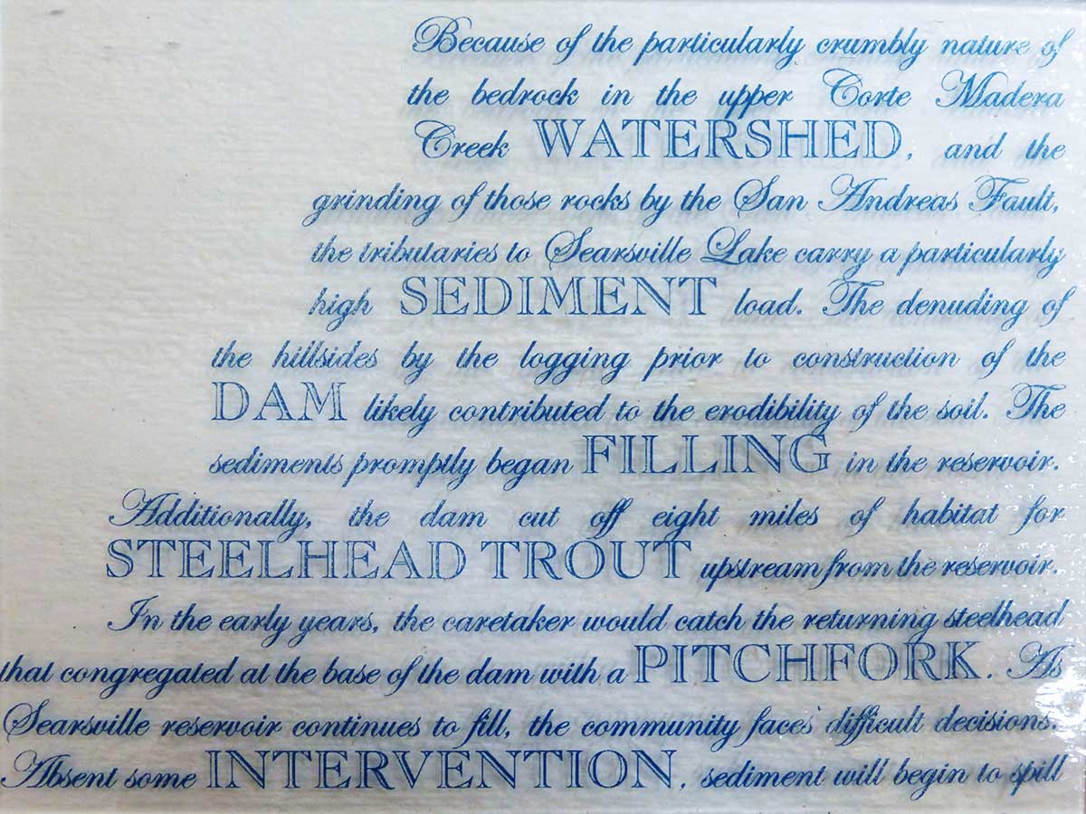 Image of Text about Searsville Dam