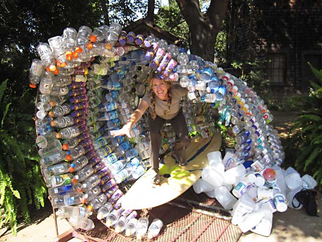 Barreled by Plastic art installation makes for a great photo op