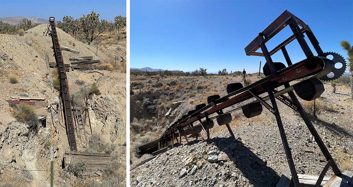 Old conveyor belt at Death Valley Mine in Mojave