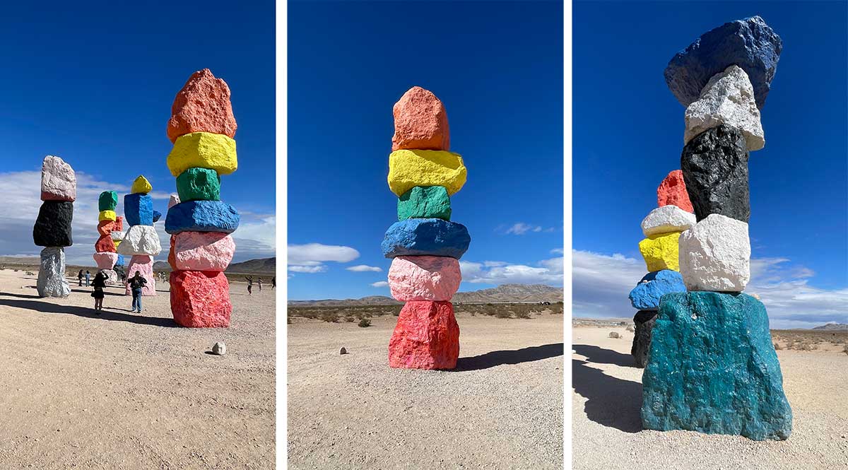 Alternate views of Seven Magic Mountains