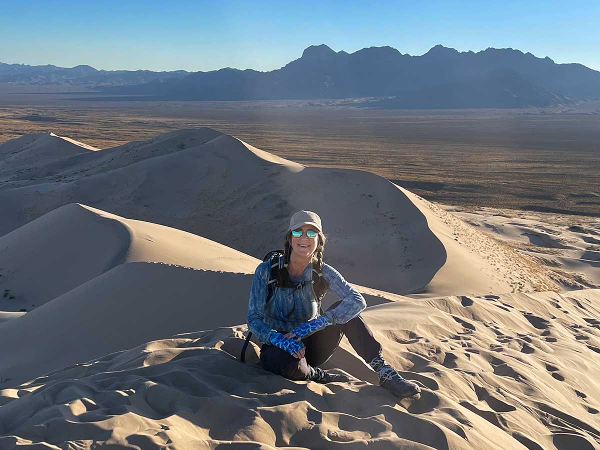 On the summit of Kelso Dunes