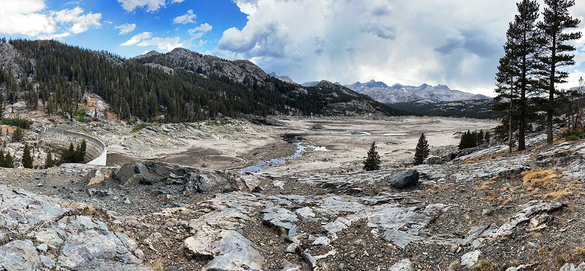 Completely drained Waugh Lake