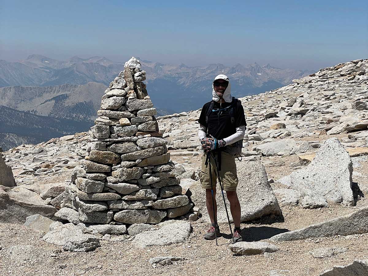 Cairn with Rob for scale