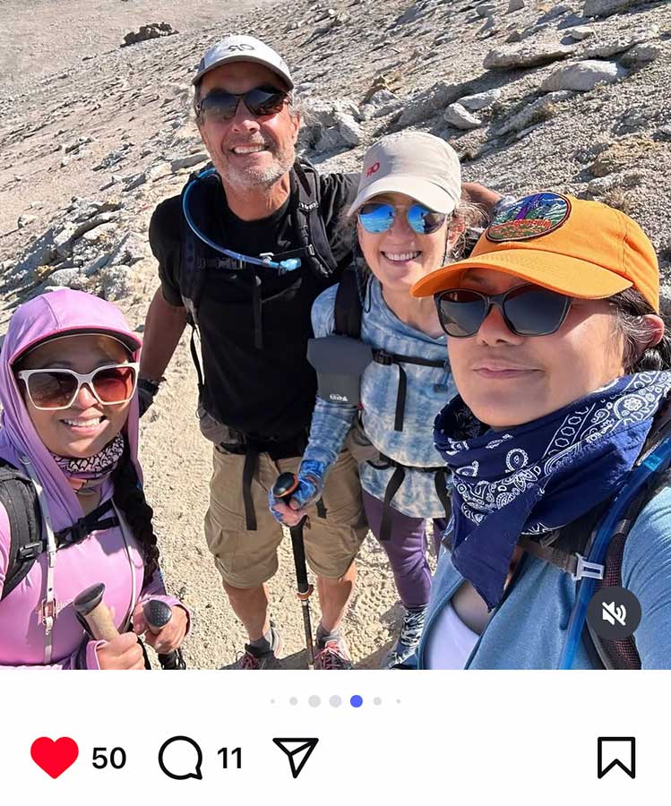 Selfie photo with last years hikers