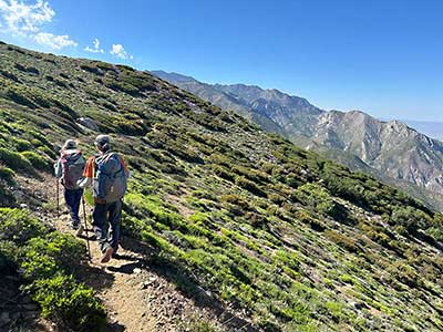 Hiking along PCT near Mt. San Jacinto