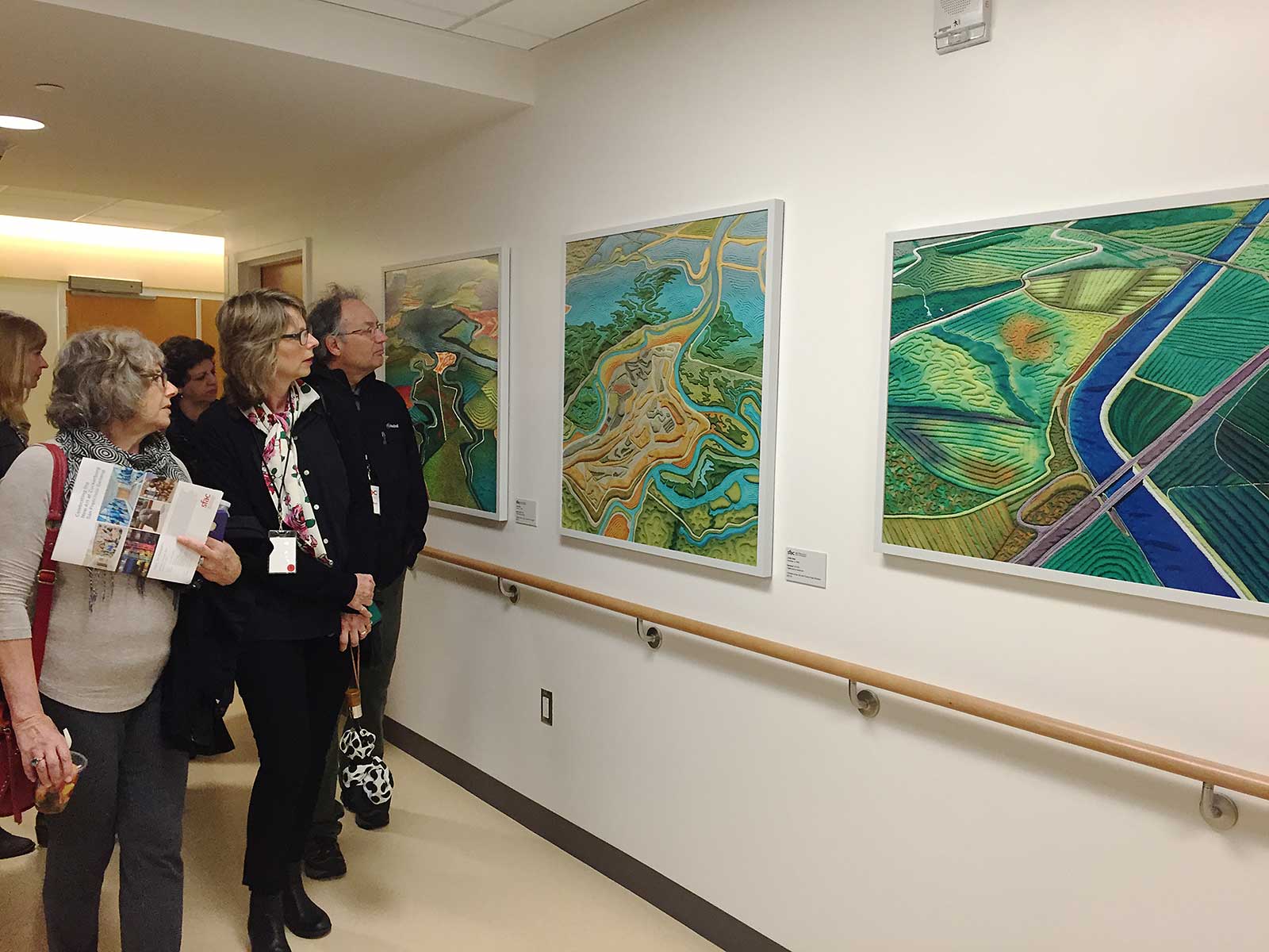 Metal prints of artwork in Acute Care for Elders Unit of Zuckerberg San Francisco General Hospital